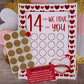 Valentine's Scratch Off Advent "14 things I or WE love about you!"