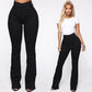 🔥Plus Size Button Fly Booty Shaping High Waist Flare Jeans