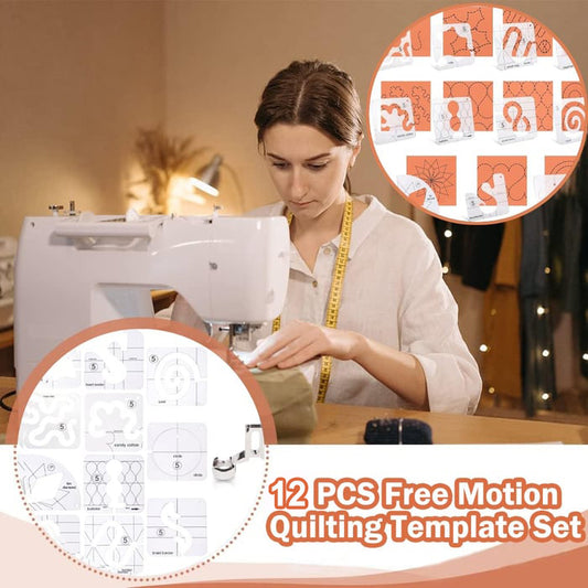 🥰LAST DAY - 49% OFF TODAY🥰 2025 New Free-Motion Garment Ruler Set (12 PCS)+ Foot attachment