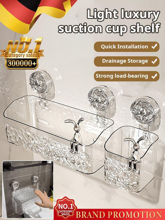 🔥Limited Time 50% OFF🔥Light Luxury Style Glacier Pattern Suction Cup Shelf