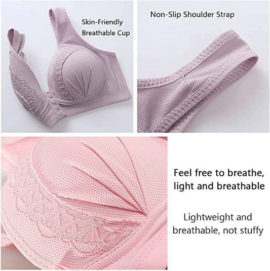 2022 Front Button Breathable Skin-Friendly Cotton Bra