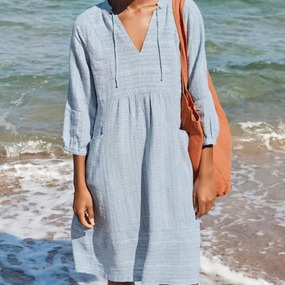 🎉49% OFF🎉Women's Summer V-Neck Cotton Linen Dress