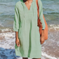🎉49% OFF🎉Women's Summer V-Neck Cotton Linen Dress