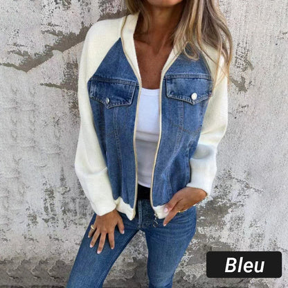 49% Off🔥2024 New Fashion Women's Creative Denim Splicing Jacket