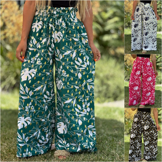 49% OFF TODAY💥2024 New Plus Size Women's Printed Wide Leg Pants