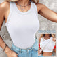 Women's Ribbed Tank Top with Shelf Bra
