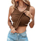 Women's Ribbed Tank Top with Shelf Bra