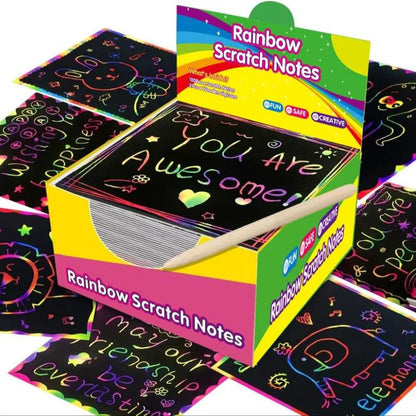 💥Creative Rainbow Scratch Paper Art Set