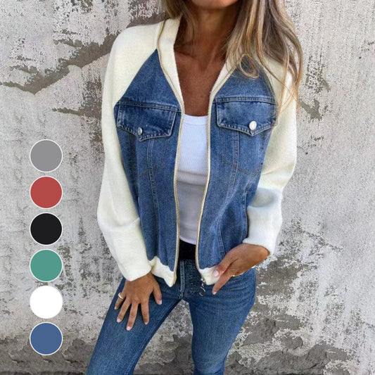 49% Off🔥2024 New Fashion Women's Creative Denim Splicing Jacket