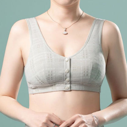 🔥49% OFF TODAY🔥Women’s Wireless Support Front Closure Cotton Bra with Plus Size