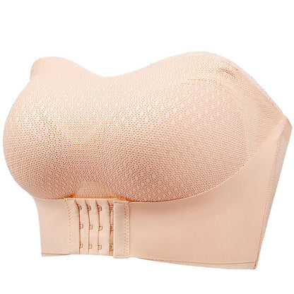 49% OFF💥2024 New Plus Size Breathable Non-Slip Strapless Front Buckle Push-Up Bra