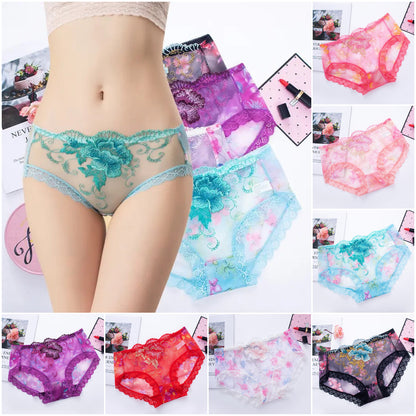 🔥Buy 7 get 7 free🔥Antibacterial cotton panty with lace embroidery