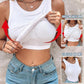 💖Last Day Special Price ￡16.99!!💖Ribbed Stretchy Tank Top with Shelf Bra👚