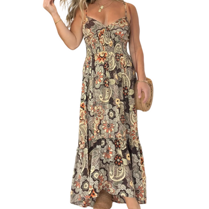 Women’s Sexy Spaghetti Strap Floral Print Long Dress🌸