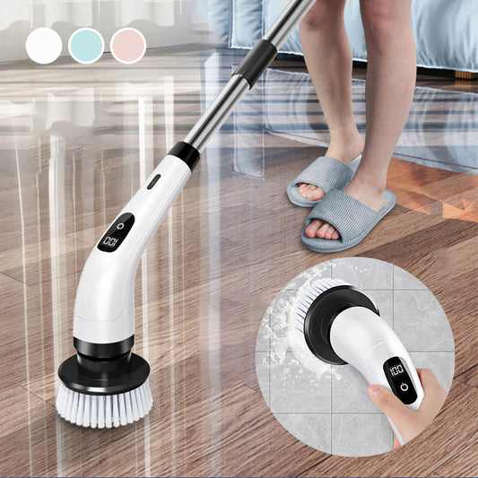 8-in-1 Household Cordless Electric Long Handle Retractable Electric Cleaning Brush Set