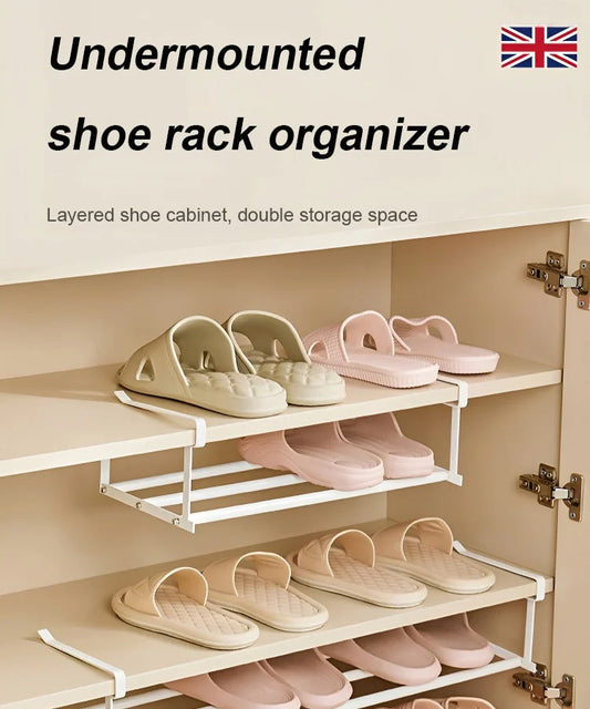 🔥2024 Home Essentials🔥Stainless Steel Multifunctional Clip-on Shoe Rack for More Space for Shoe Cabinet