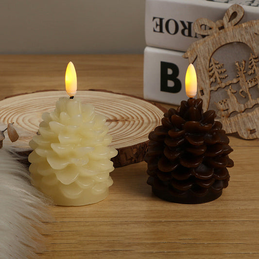 🎄Last Day BUY 3 GET 4 FREE🎁Flameless LED Pine Cone Candles for Holiday Decor