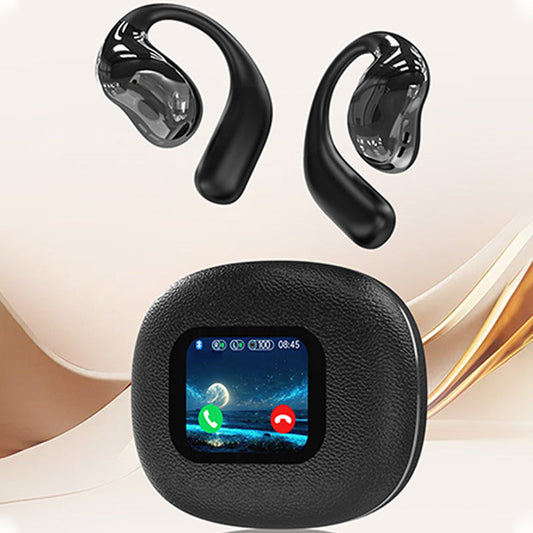 Smart Sport Clip-On Bluetooth Earbuds with Digital Screen