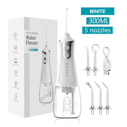 300ml Waterproof Water Flosser with 5 Nozzles