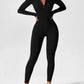 Long Sleeve Zipper Jumpsuit