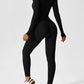 Long Sleeve Zipper Jumpsuit