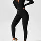 Long Sleeve Zipper Jumpsuit