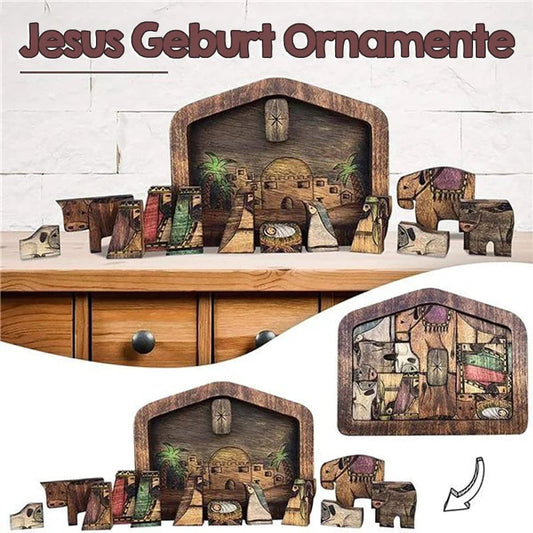 🎁 🔥Wooden Nativity Puzzle Set