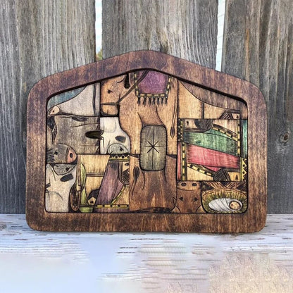 🎁 🔥Wooden Nativity Puzzle Set