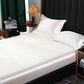 🛏️ Enjoy 50% off now! Faux satin sheets—silky-smooth, breathable, and hypoallergenic—for a cool, luxurious, and restful sleep. 🌙✨