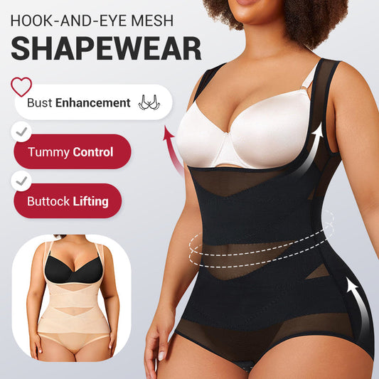 🔥Mother's Day Hot Sale 50%🔥Hook-and-Eye Mesh Shapewear Bodysuit