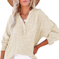 🤩Buy 2 free shipping✈️🤩Women’s Casual Gauze Button Neck Long Sleeve Blouse
