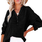 🤩Buy 2 free shipping✈️🤩Women’s Casual Gauze Button Neck Long Sleeve Blouse