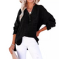 🤩Buy 2 free shipping✈️🤩Women’s Casual Gauze Button Neck Long Sleeve Blouse
