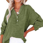 🤩Buy 2 free shipping✈️🤩Women’s Casual Gauze Button Neck Long Sleeve Blouse