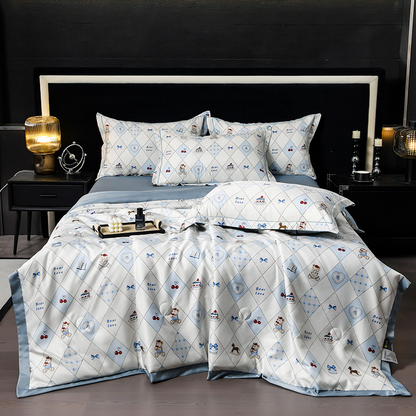 ❄️Summer Limited Sale-50%Off🛌Cooling Breathable Floral Bed Sheet (4-Piece Set)