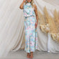 ✨2025 Hot Sale⌛Love In The Garden Floral Halter Neck Elastic Waist Maxi Dress