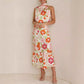 ✨2025 Hot Sale⌛Love In The Garden Floral Halter Neck Elastic Waist Maxi Dress