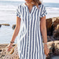 ⏳Time-limited Special⏰Women's Striped Button-Down Shirt Dress
