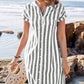 ⏳Time-limited Special⏰Women's Striped Button-Down Shirt Dress