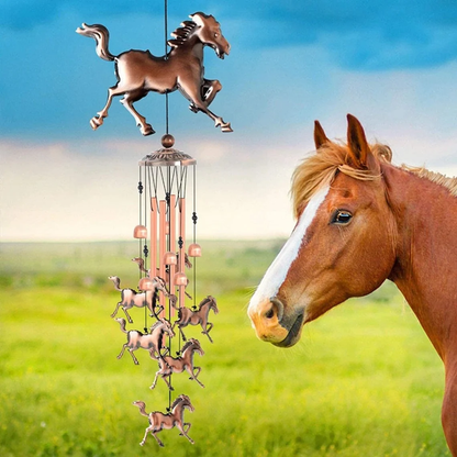 ⏰Last Day Hot Sale!!⌛🎐Pure hand-made Copper Horse wind chimes