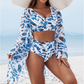 ✨2025 Hot Sale⌛Women's 3-Piece Bikini Set with Cover-Up