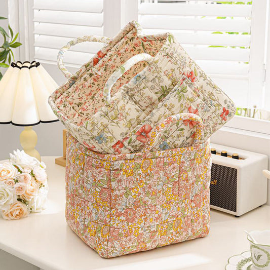 ✨2025 Hot Sale⌛Portable Floral Fabric Storage Basket