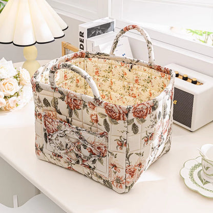 ✨2025 Hot Sale⌛Portable Floral Fabric Storage Basket