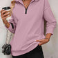 🔥Last Day Sale 49%🔥Womens Zip-Up Dropped Shoulder Sweatshirt