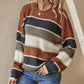 🍂Autumn Sale - 50% Off!💕Women's Loose Striped Long-Sleeve Sweater