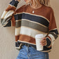 🍂Autumn Sale - 50% Off!💕Women's Loose Striped Long-Sleeve Sweater