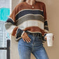 🍂Autumn Sale - 50% Off!💕Women's Loose Striped Long-Sleeve Sweater