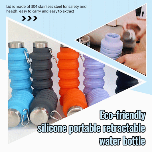 🏆Hot Sale 50% Off🔥🔥Foldable Silicone Sports Bottle with Hiking Buckle