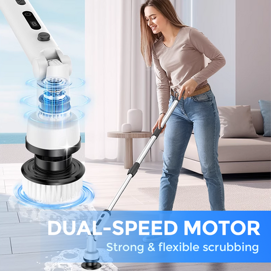 🎁🔥Last day sale 50% OFF🔥 🧽 Electric Spin Scrubber – Cordless Power Scrubber with 9 Replaceable Brush Heads & Extendable Handle