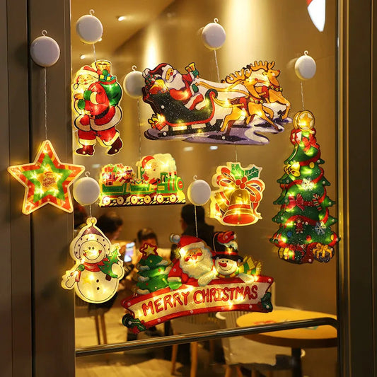 🎅 Christmas Hot Sale 50% Off🎉Only Today Special Price ￡8.99 !!🎄Christmas Window Hanging Lights